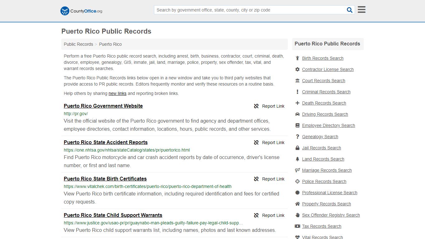 Public Records - Puerto Rico (Business, Criminal, GIS ...